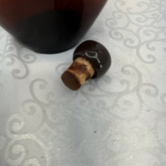 Vintage Paul Masson Heart-Shaped Brown Glass Decanter - Picture 3 of 6